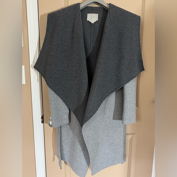 *SOLD*Soia & Kyo Wool Wrap Coat with Hoodie - Picture 3 of 8